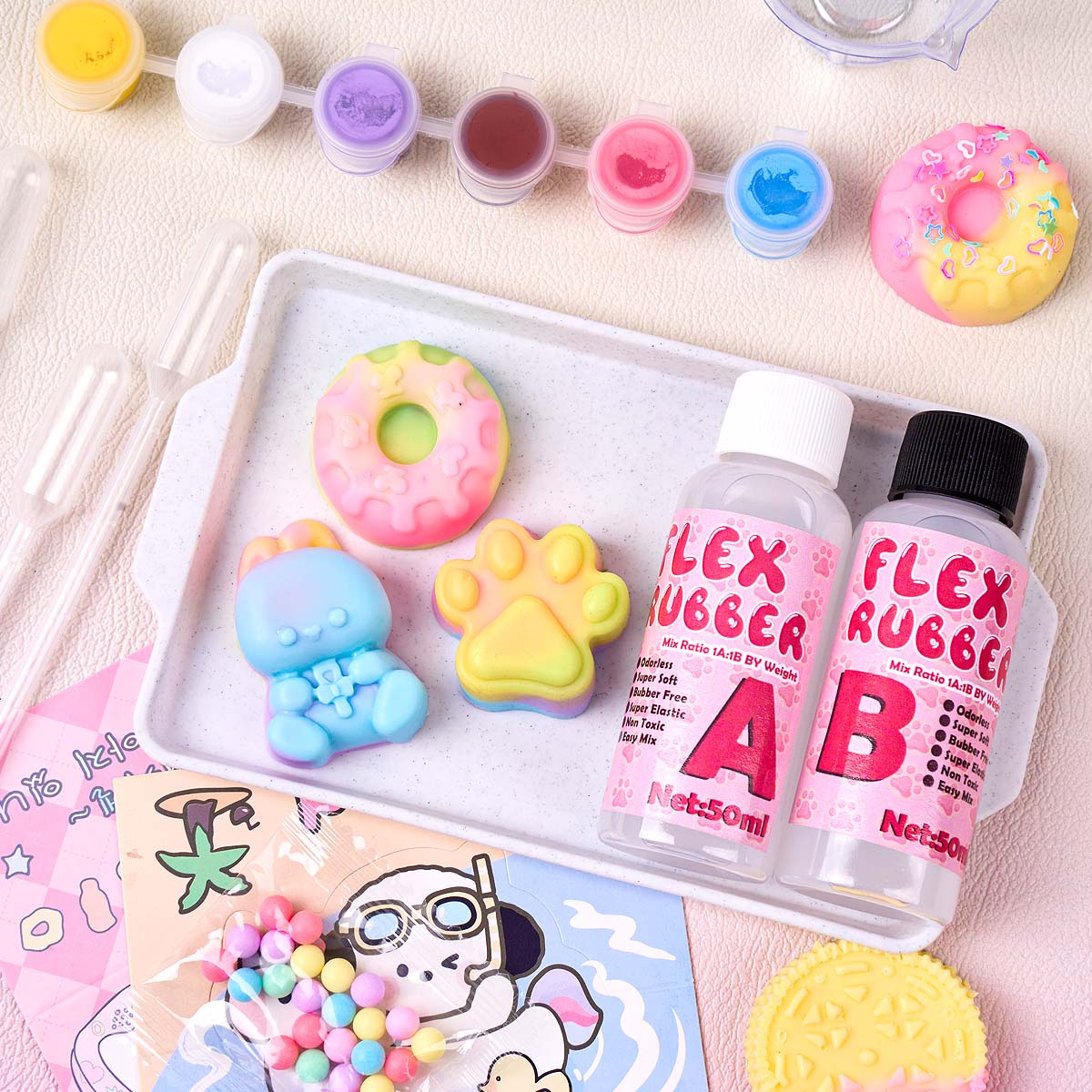 Taba Squishy Maker Kit Flex Ru - đánh giá và giá Donut Mold Silicone