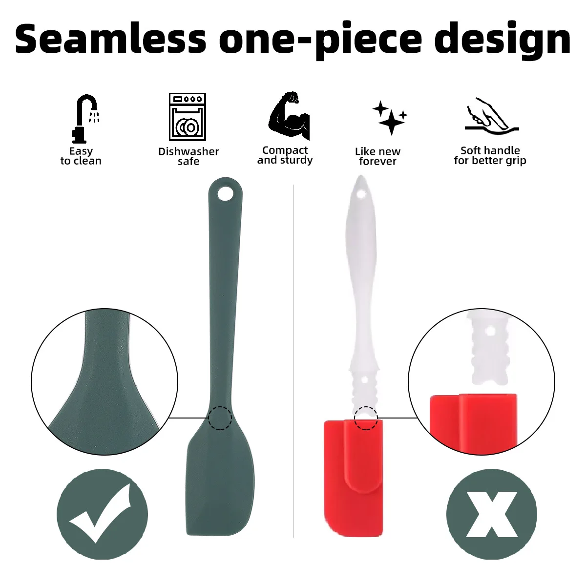 Silicone Baking Tool Set 6-pie - đánh giá và giá Okonomiyaki Spatula