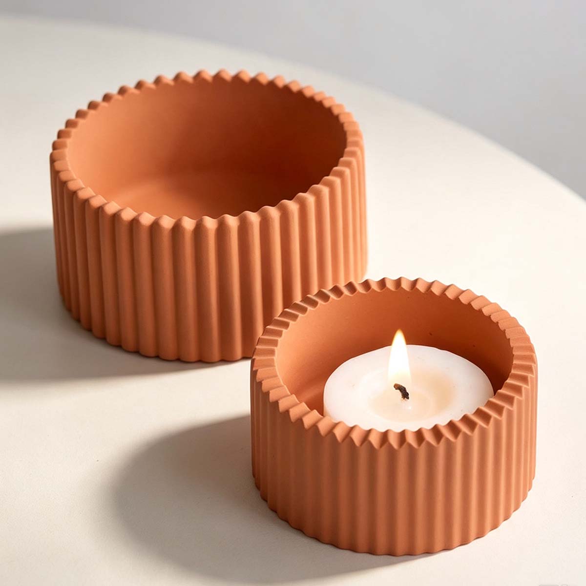 Round Striped Candle Jar Silic - đánh giá và giá Potsticker Mold