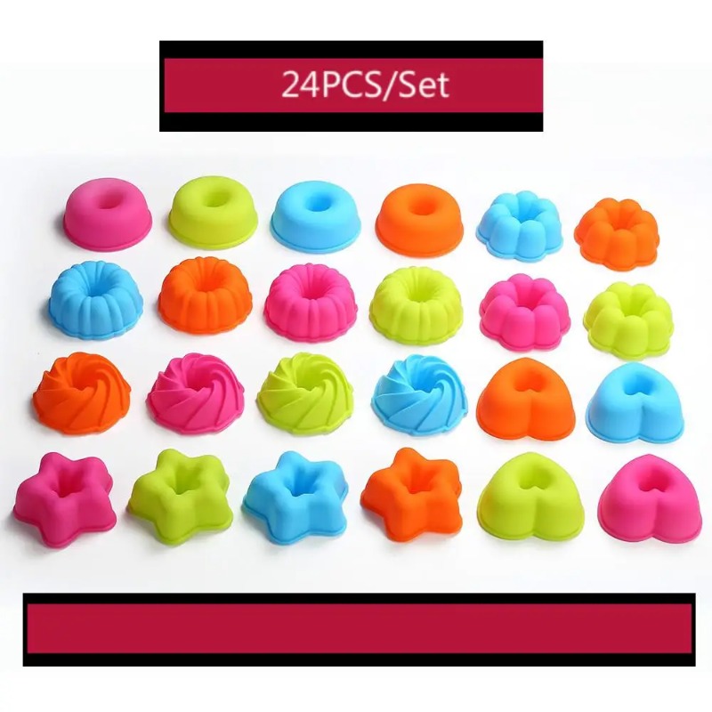 24Pcs of Silicone Muffin Cup C - đánh giá và giá Donut Mold Silicone