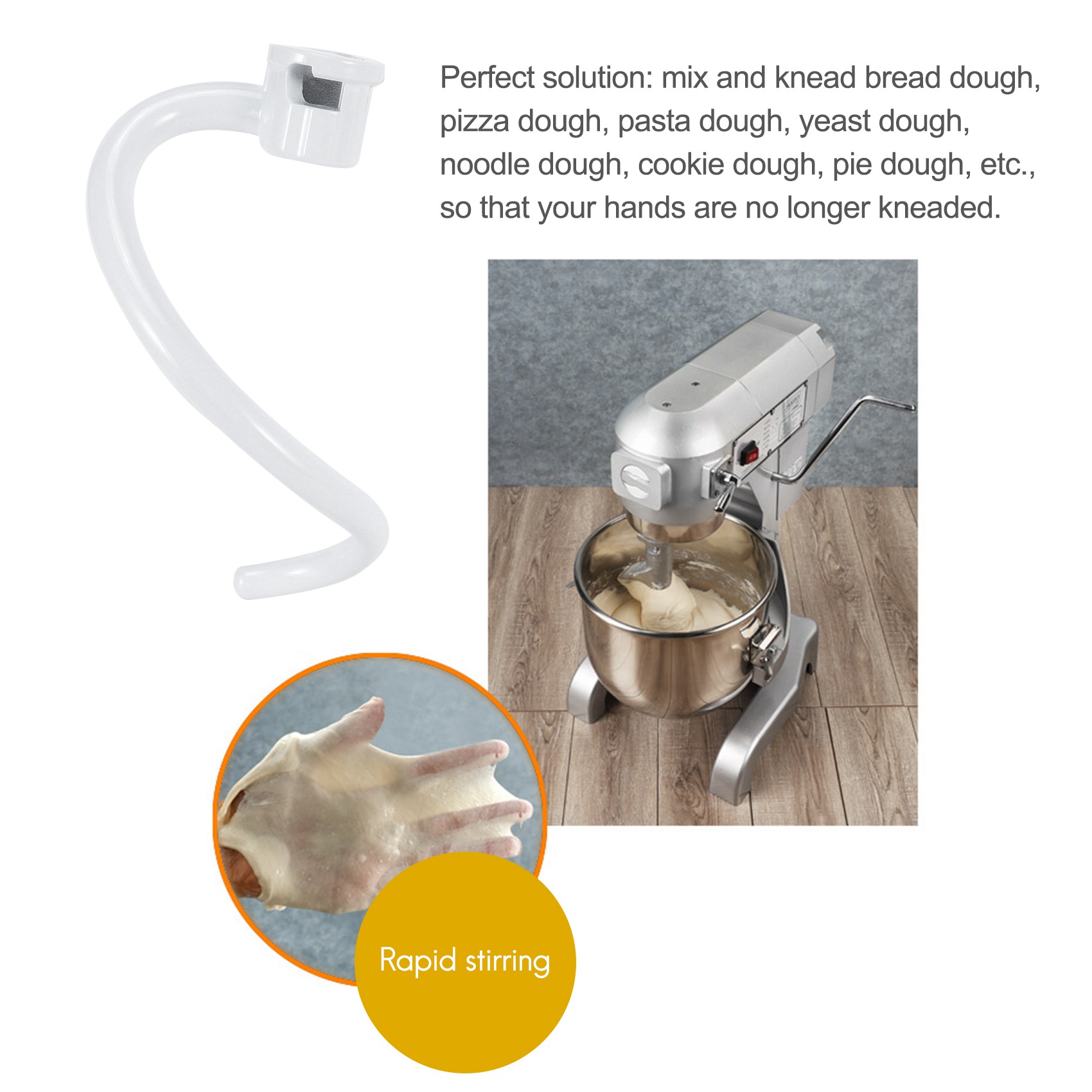 StirrerSpiral Dough Hook Repla - đánh giá và giá Kitchenaid Mixer Pro 600